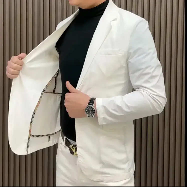 2025春夏韩版冰丝休闲商务百搭西服显瘦时尚修身轻奢气质西装外套