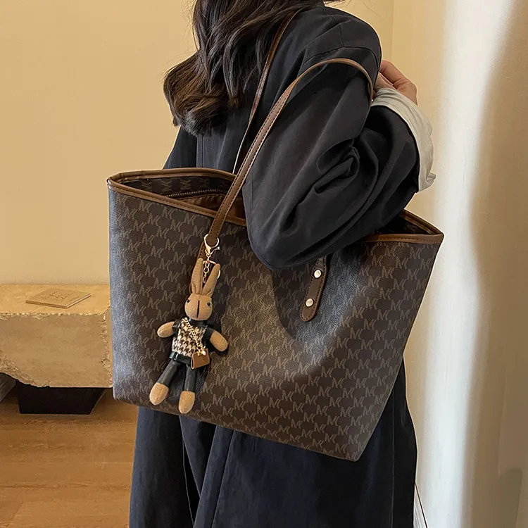 大容量包包女士2025新款手提托特包上班通勤单肩包外出妈咪母婴包