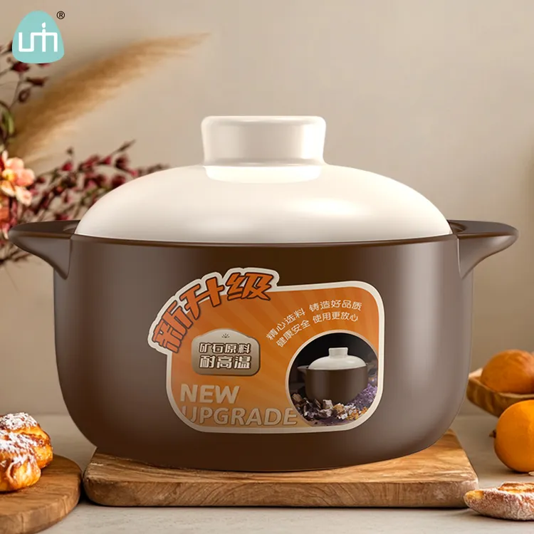 柚米一粒升级耐热陶瓷砂锅家用汤锅炖煲焖煲煮粥明火大容量沙锅煲
