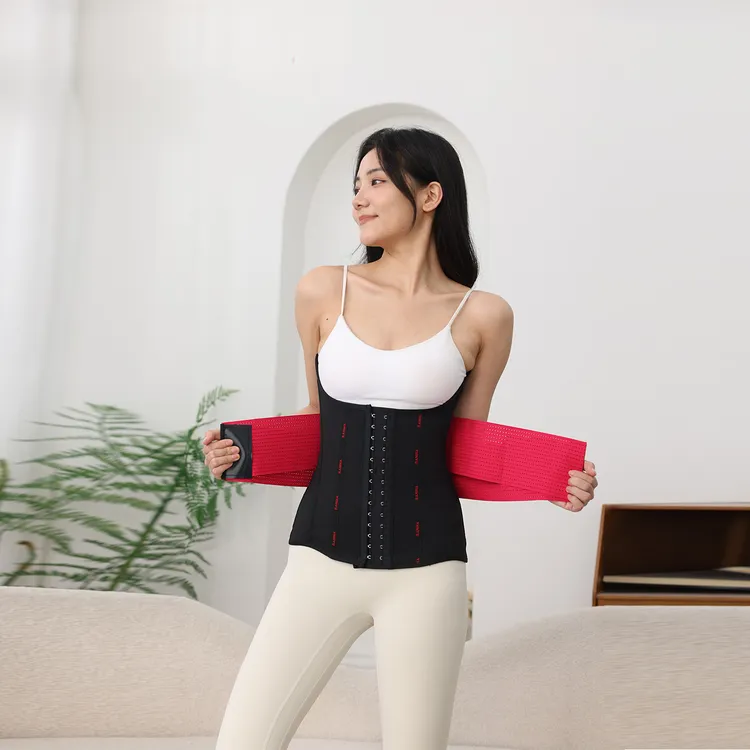 巴尼娜新款运动护腰带深蹲强力收腰产后压缩脂肪收腹带发汗束身衣