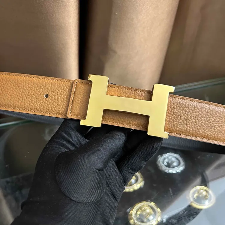 新款男女通用高档皮带休闲工字扣H扣牛皮腰带青中年商务情侣韩潮