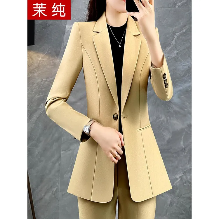 西装外套女黄色时尚洋气工服西装高级感高端气质女神范职业装洋气