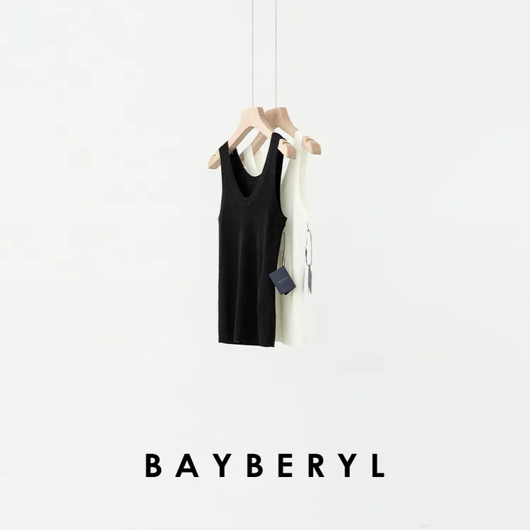 BAYBERYL老贝蛋领背心*扬子分叉带百搭秋针织吊带9ZZS5G3143-8/3