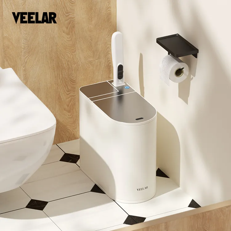 VEELAR智能感应垃圾桶卫生间厕所家用夹窄缝带马桶刷一体