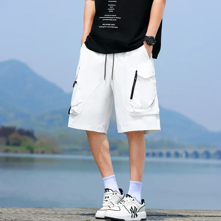 短裤男款夏季爆款2025新款休闲裤多口袋工装中裤子运动男士五分裤
