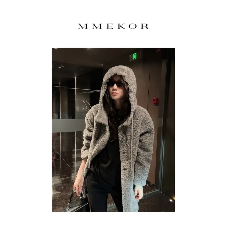 MMEKOR“冰雪奇缘”毛呢外套 2025新款秋款千金玛德琳大衣 31069