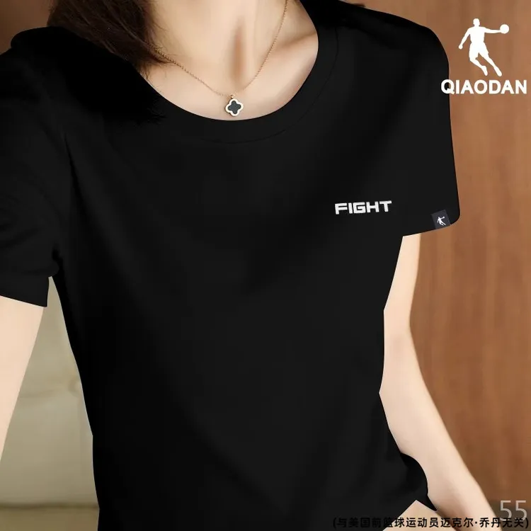 乔丹官方短袖女2025夏季新款宽松透气大码女装半袖T恤正品运动服