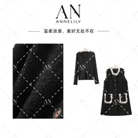 ANNELILY安琪琪【时露】秋季上新时尚休闲百搭马甲裙套装AT2510044