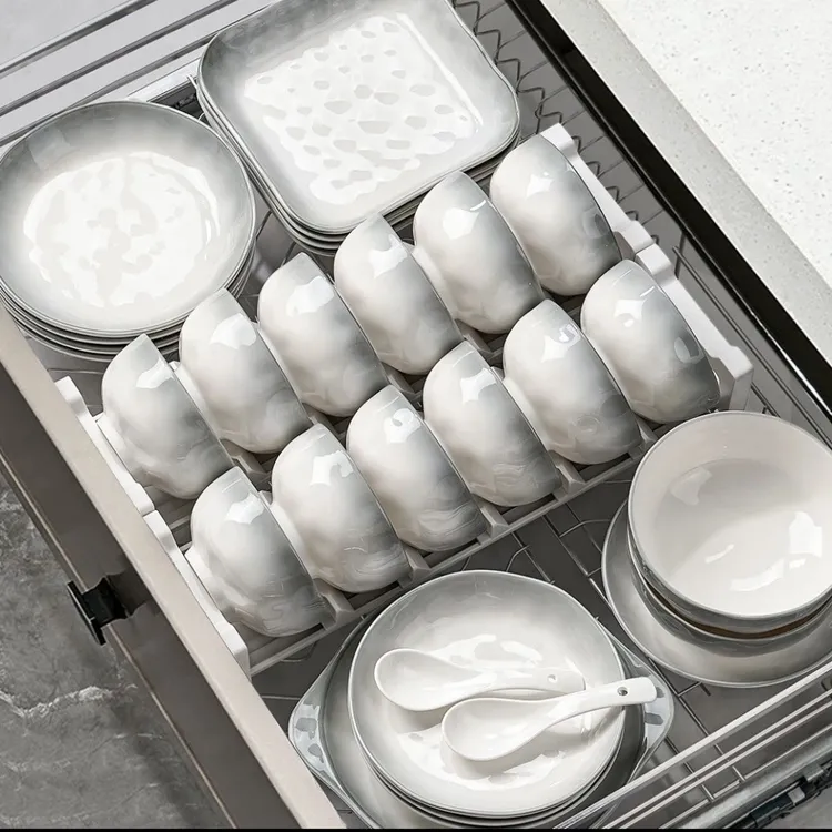 81件原创星云陨灰陶瓷餐具套装乔迁之喜新居碗盘碗筷一套家庭用