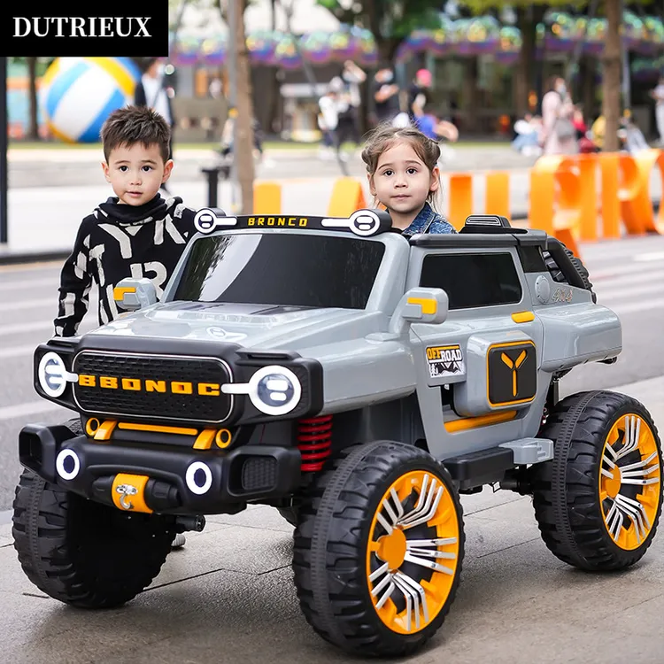 儿童电动车猛禽超大四轮越野汽车可坐大人1-12岁男女宝宝四驱童车