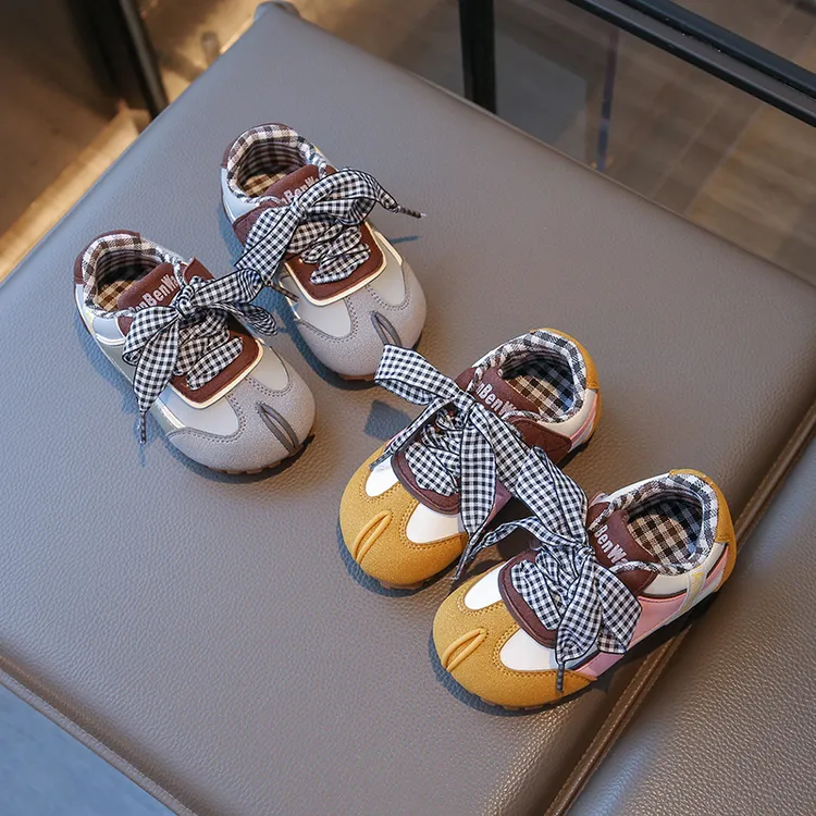 ABC女童鞋运动鞋2025秋季新款女宝德训鞋小女孩软底时尚宝宝鞋子