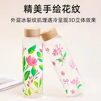 冷感变色玻璃杯高硼硅杯子新款女高颜值冷萃水杯大容量便携冷泡杯