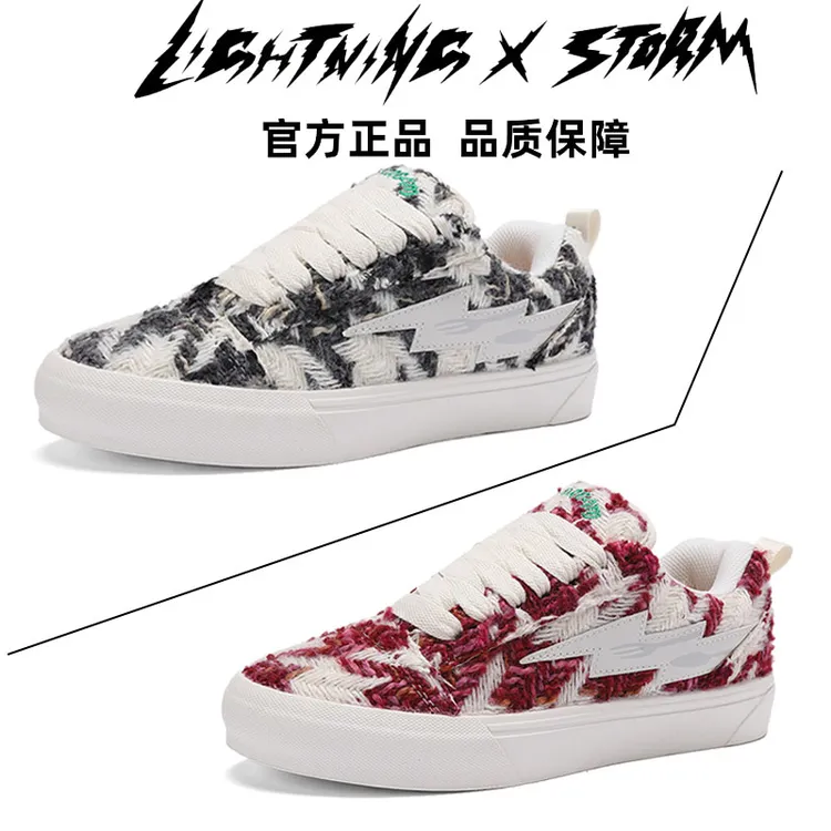 Lightningxstorm毕加索画作小香风夏季潮流运动增高厚底鞋板鞋