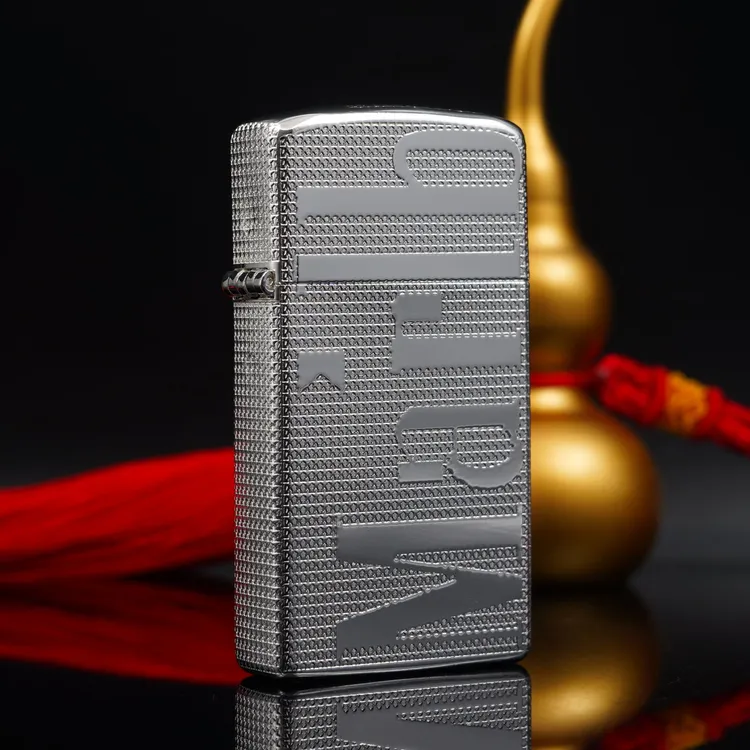ZIPPO/之宝打火机星光万宝路窄机亮银精雕窄机创意个性高档DYJ1