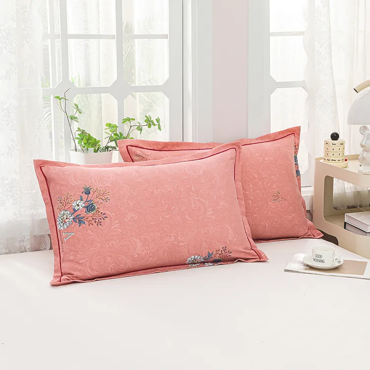 2025新款双层纱枕套一对2只48X74尺寸夏季家用宿舍学生枕套皮