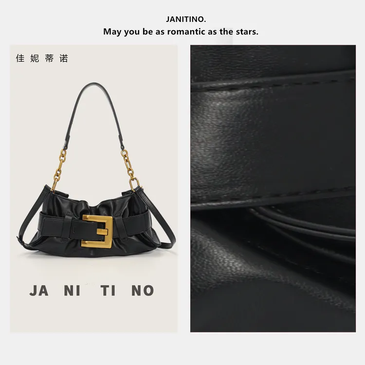 JANITINO/佳妮蒂诺姗姗家当季新款优质手提女士包4734褶皱包