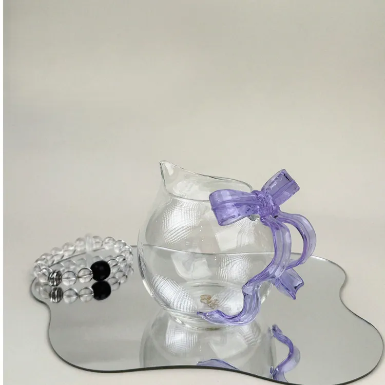禾墨蝴蝶结公道杯玻璃杯高档分茶器女士专用公道杯办公室泡茶神器