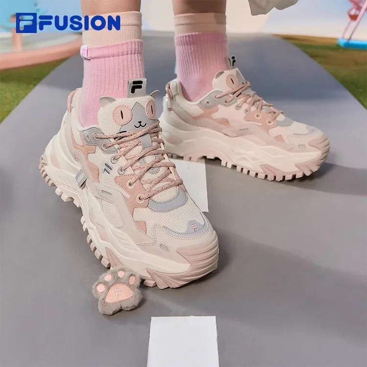 露思同款FUSION斐乐硬糖鞋厚底增高老爹鞋时尚女鞋早秋穿搭流光风