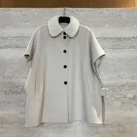 TANTAN 时尚气质水貂毛领斗篷秋冬大衣外套4419 