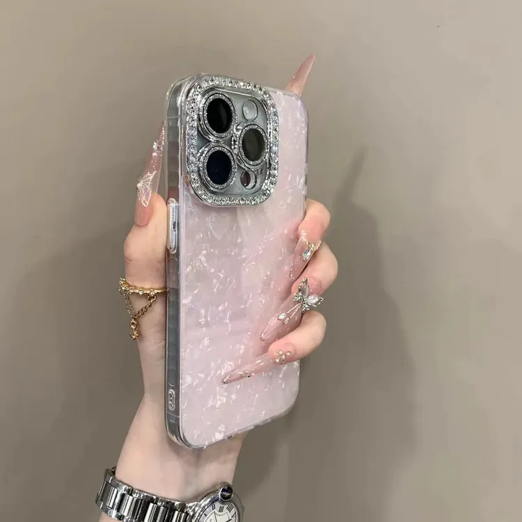 爱心贝壳纹适用于苹果16/17promax手机壳新款iPhone15pro高级感全