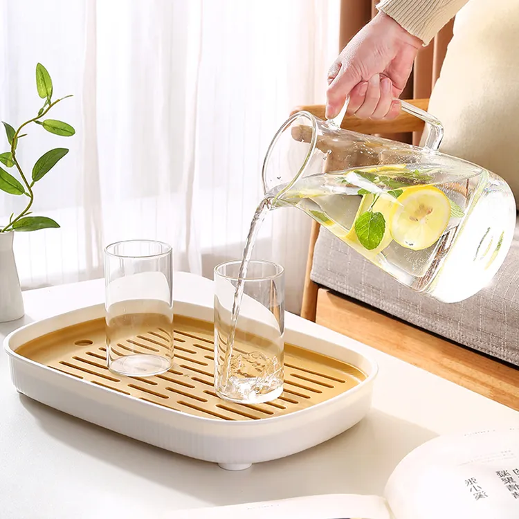 放茶具茶盘长方形托盘家用客厅茶几茶台双层沥水泡茶盘小型一体式