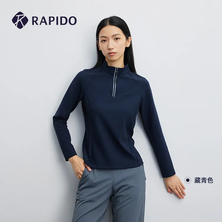 RAPIDO雳霹道2025年早秋女士运动休闲半拉链圆领套头衫CP5741E04