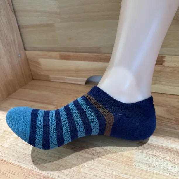 男士纯棉防臭袜子男袜抗菌防臭船袜夏季薄款100%棉吸汗透气防掉跟