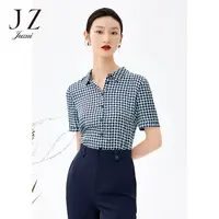 【丽公主专属】JZ玖姿-JWCX60210商场同款女装夏季新款四叶草衬衫印