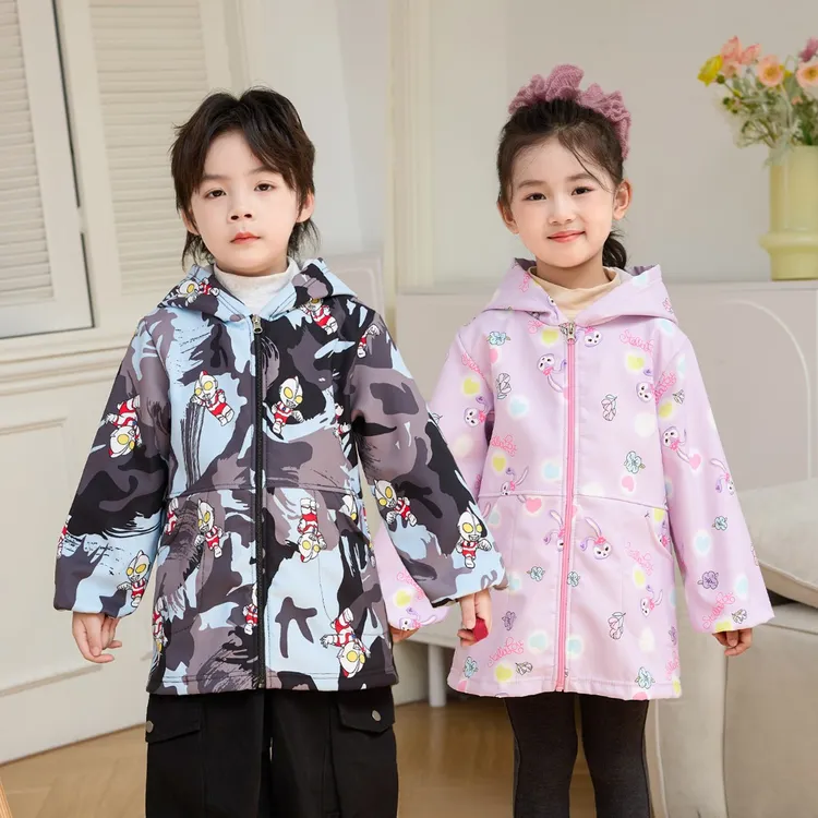 儿童防水罩衣大中小童羽绒服护衣宝宝吃饭画画衣男童女童棉服罩衫