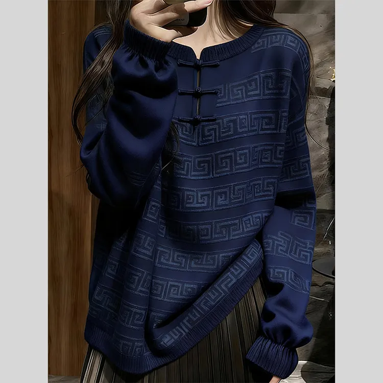 新中式女装国风毛衣气质高级感超好看针织内搭上衣女2025秋季新款