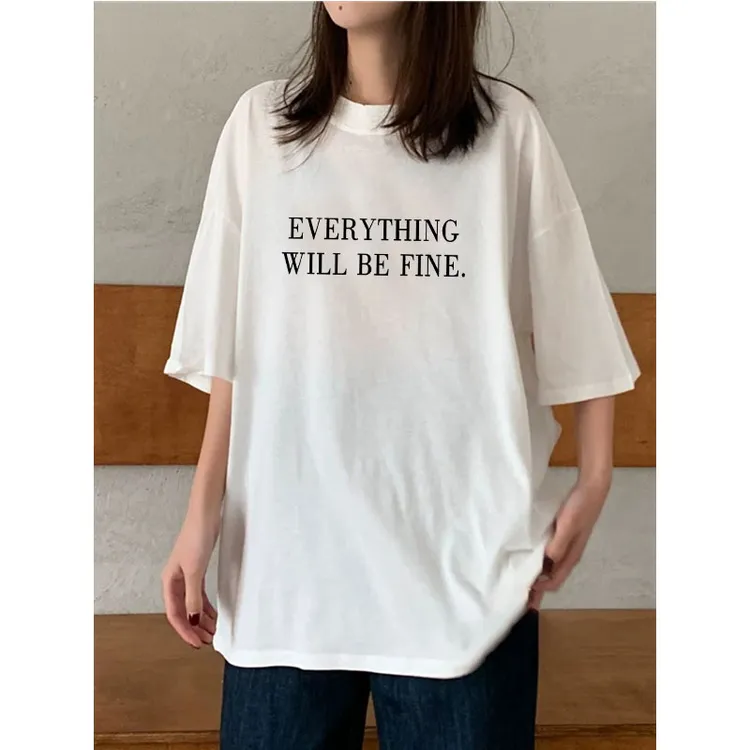 美式潮牌短袖T恤女夏季2025新款宽松重磅纯棉半袖体恤慵懒风上衣