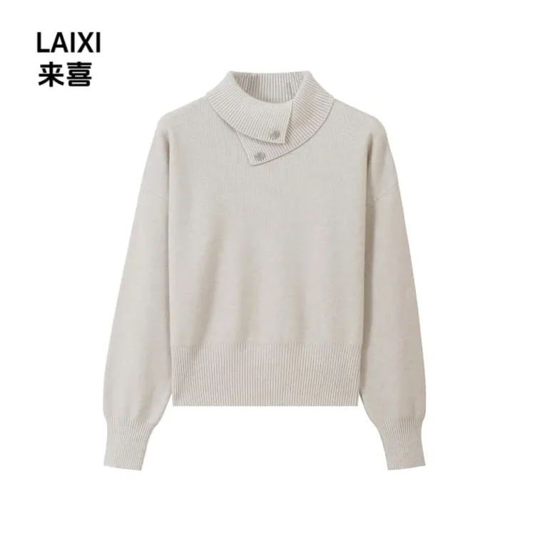 秋冬2025新款polo领毛衣女内搭可外穿短款针织打底衫上衣冬季