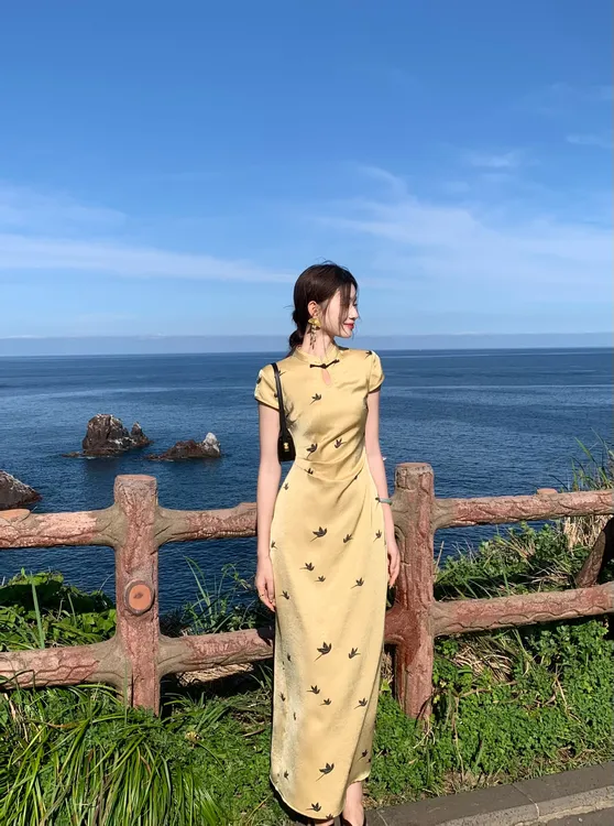 EIA一尧新中式国风【燕南飞】气质矜贵旗袍连衣裙显瘦高级小众温婉