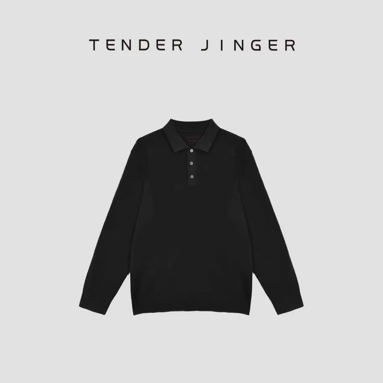 Tender Jinger｜男士秋冬可机洗精仿绵羊毛polo衫 T511DKJ18131