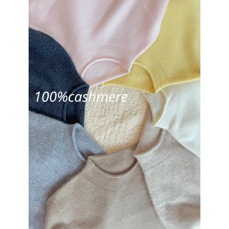 潘玲珑【100%羊绒】亲子装儿童半高领纯羊绒衫打底衫男女童修身