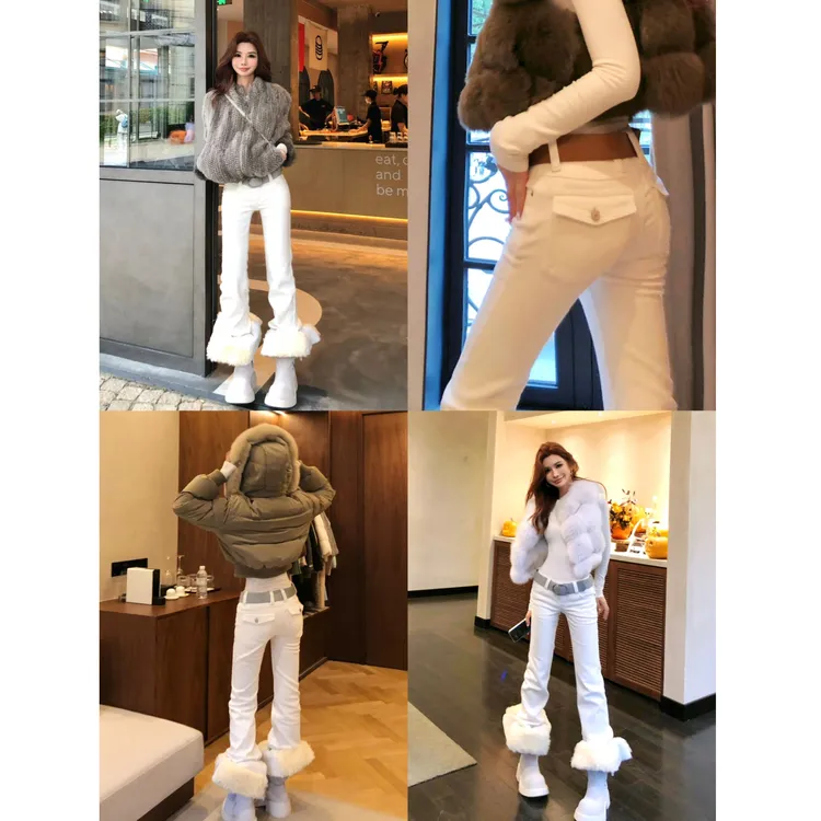 婉君【年度神裤白牛】重磅莱赛尔”瘦成细狗“低腰牛仔裤LWJ25D4K3689