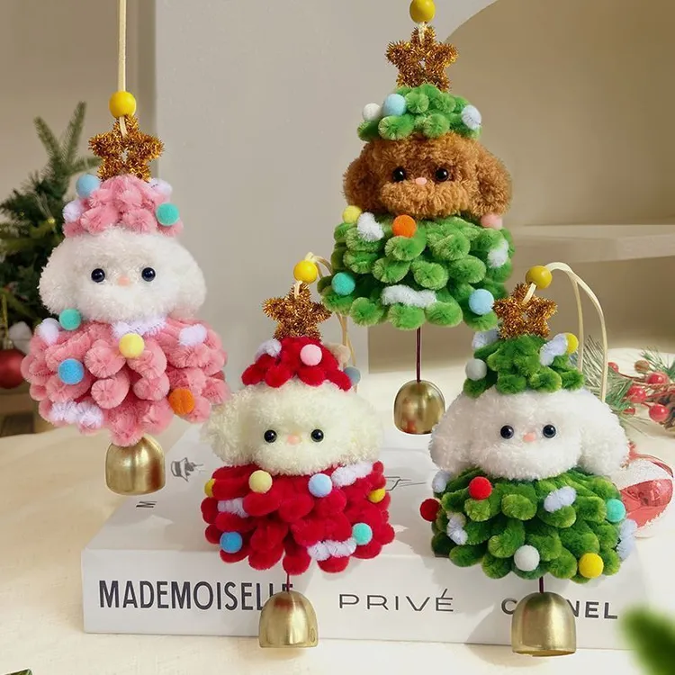 圣诞扭扭棒手工diy材料包可爱立体玩偶带铃铛挂件送朋友圣诞节LLW