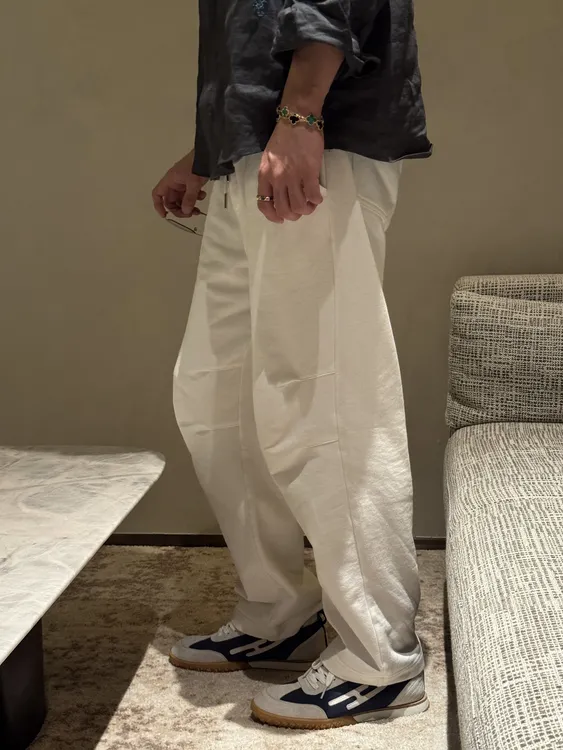 B*C8800版直筒卫裤慢跑裤男士总裁老钱风宽松时尚高级感休闲长裤