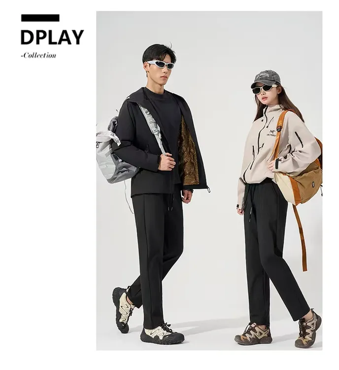 2025冬季加绒加厚休闲运动裤石墨烯防水面料高品质冬季保暖休闲裤