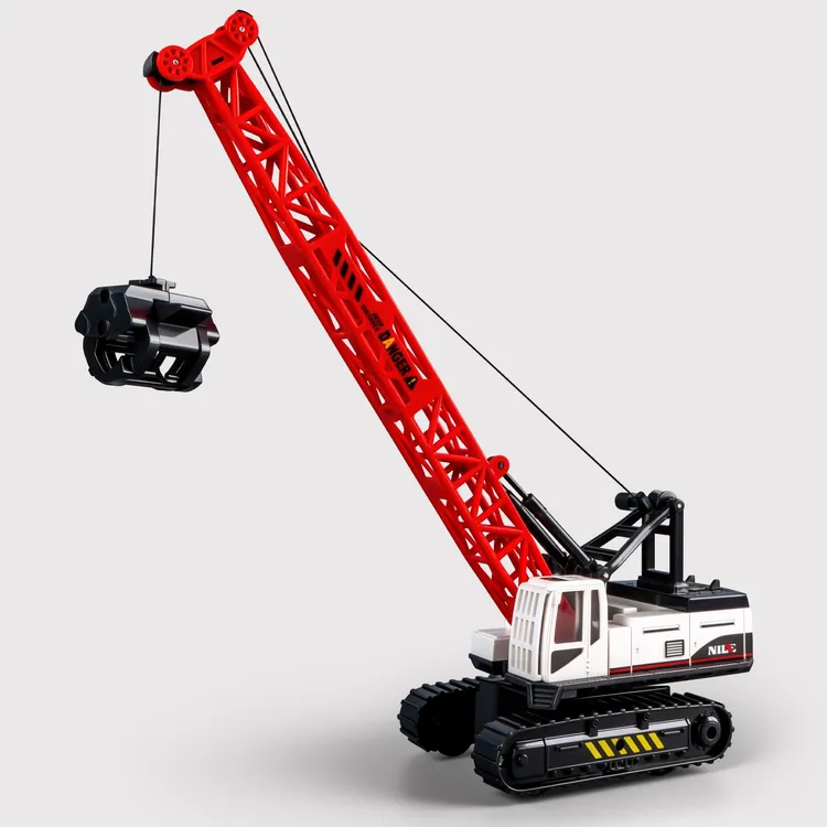 新款仿真惯性可升降吊车玩具模型关节可动工程车摆地摊儿童玩具