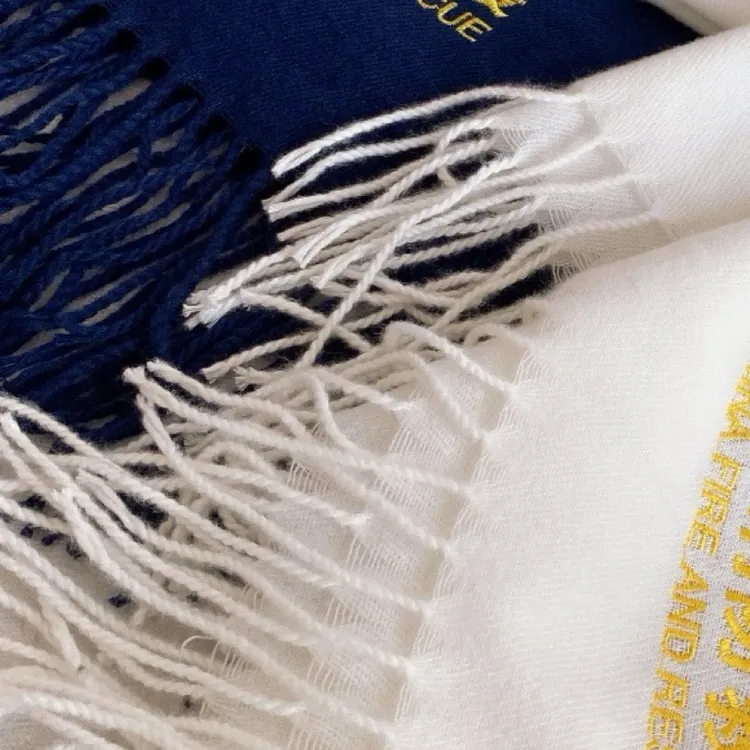 火焰蓝围巾送消嫂女友创意礼物仿羊绒围巾