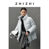 【踏雪系列】致知 剪湘云 立领宽松白鹅绒冬季新ZZ2EWWYQ016