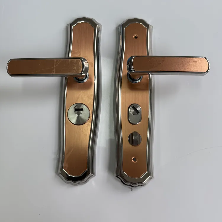 通用型家用防盗门把手入户大门执手老式铁门不锈钢面板不锈钢手柄