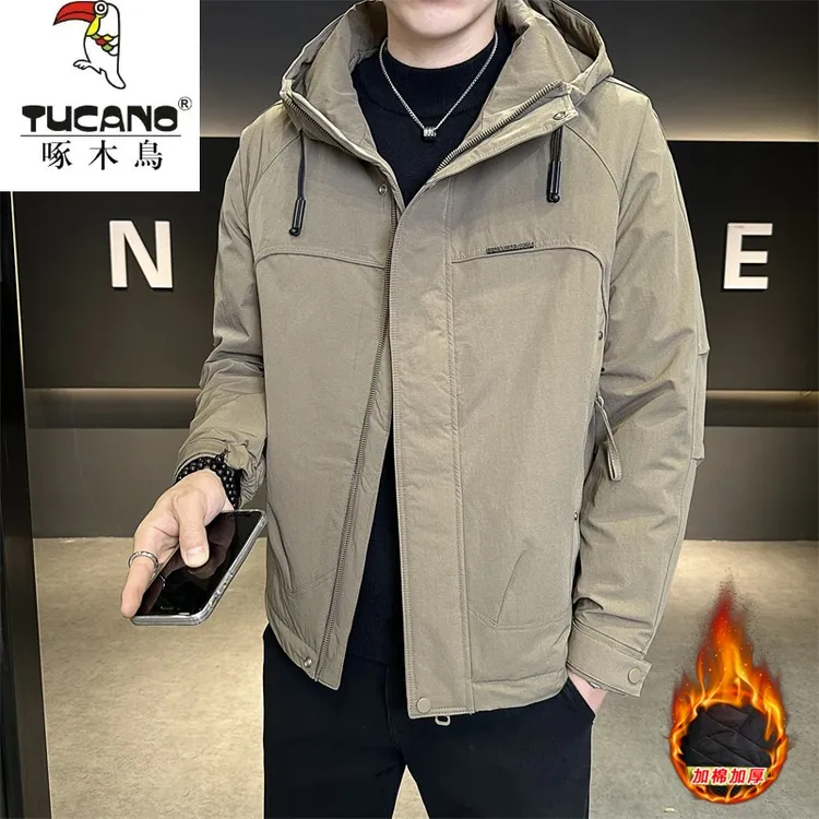 TUCANO/啄木鳥秋季户外加棉加厚抗寒0度拉链口袋棉服冲锋衣
