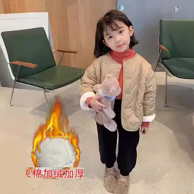 2025冬装新款女童外套儿童洋气韩版宝宝秋冬网红百搭加绒上衣夹克