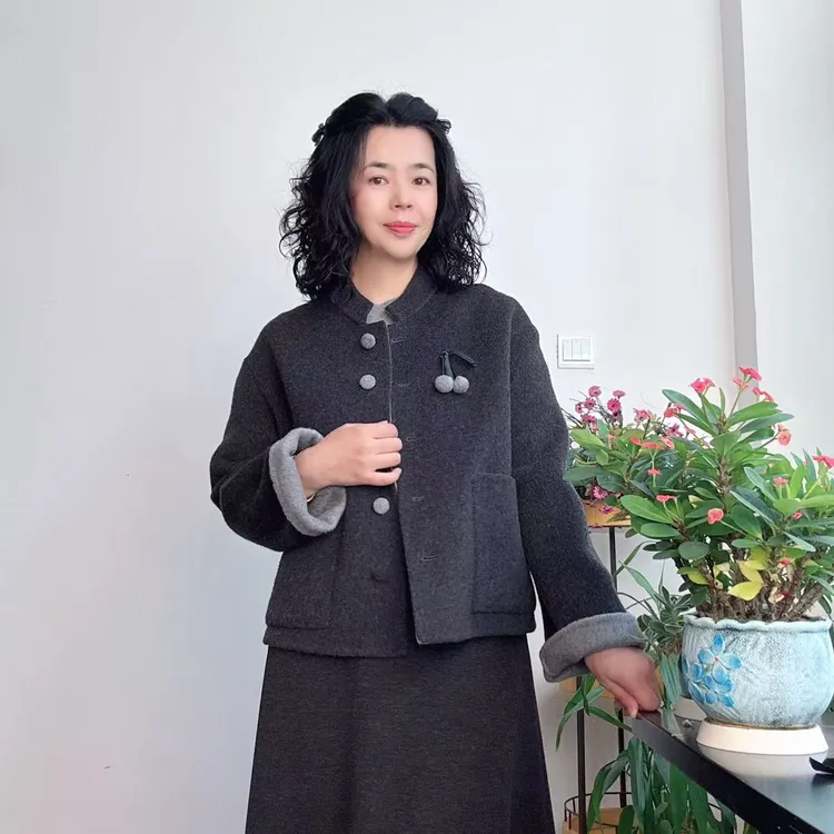 [韩韩精选]【100%绵羊毛】双面 气质 新中式加现代风 百搭 088