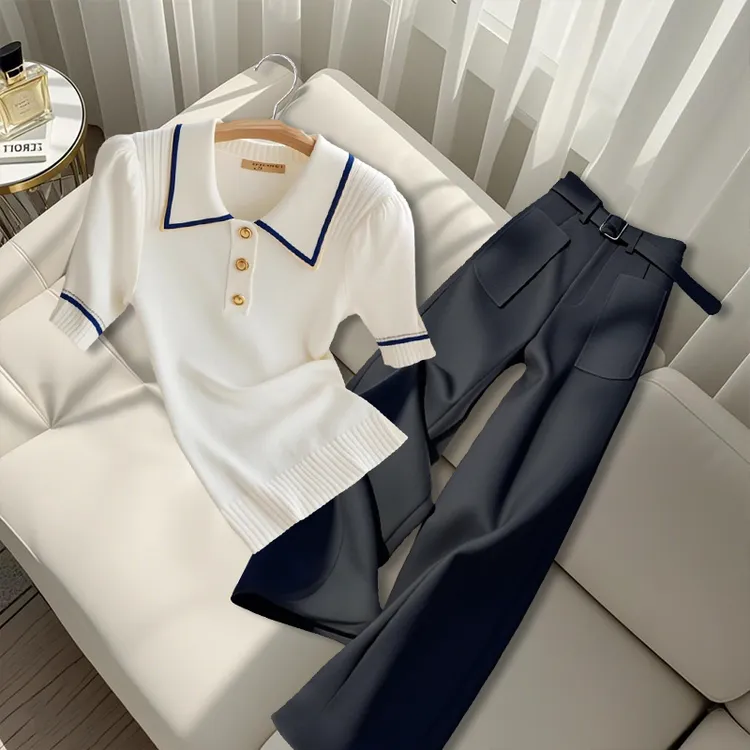 2025夏季新款韩系休闲慵懒风气质显瘦上衣百搭超好看宽松直筒裤女