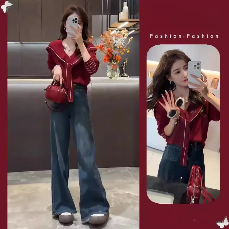 2025春秋季新款女士今年流行一整套穿搭高级感针织开衫上衣套装潮