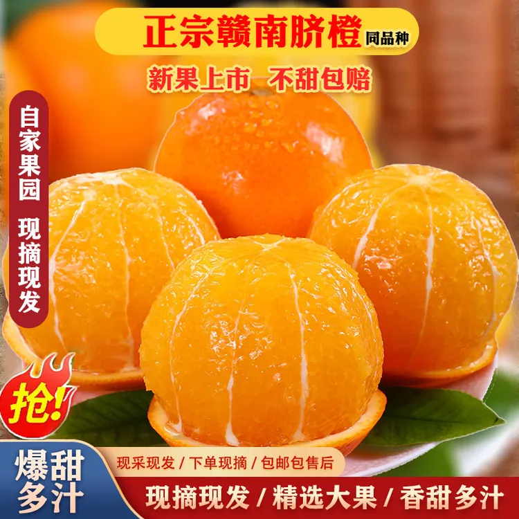 正宗赣南脐橙同款新鲜橙子当季水果手剥果冻橙子冰糖甜橙纽荷尔橙
