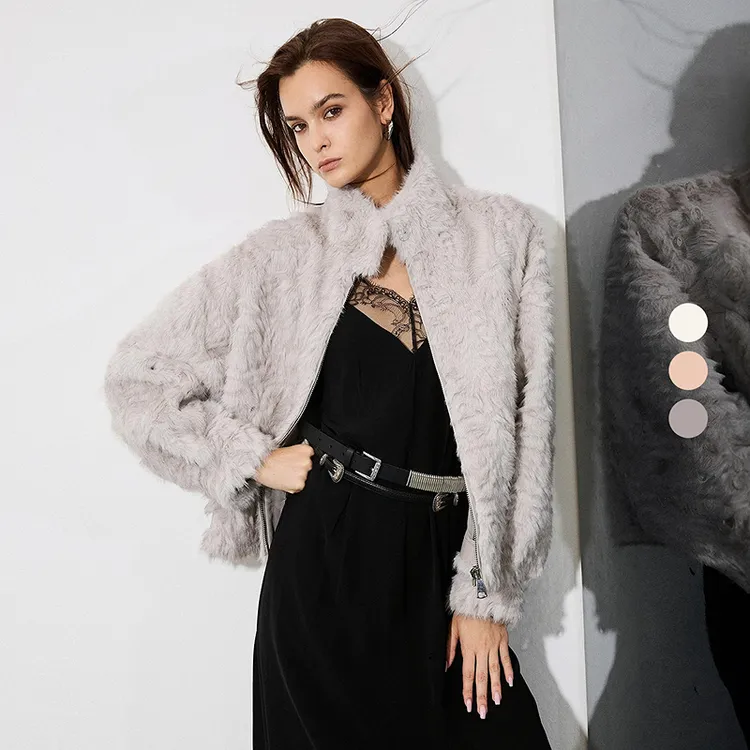 IRO Night【流光风】肌理毛绒感环保皮毛外套保暖轻奢25秋冬新款
